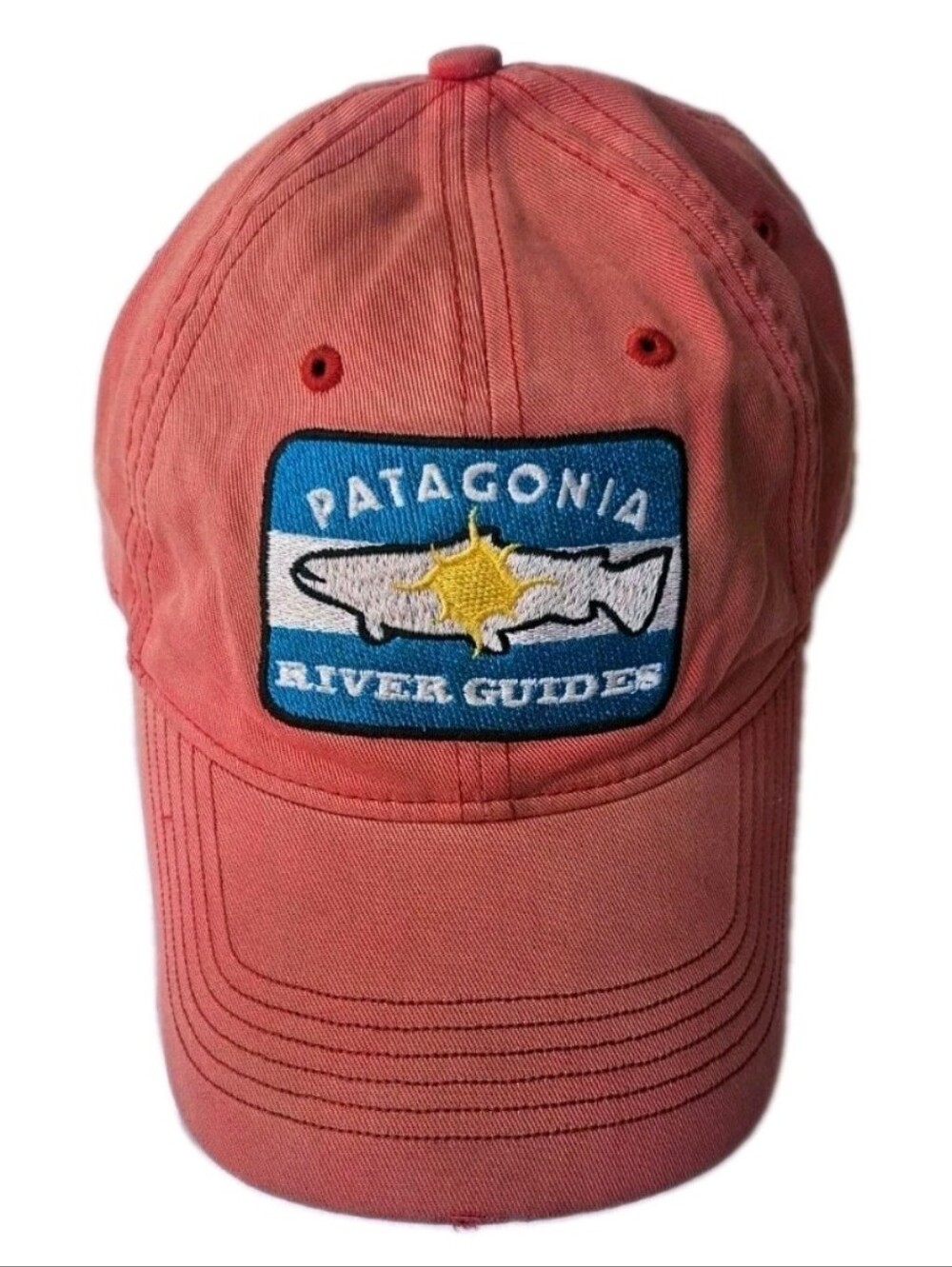 Vintage Ouray Patagonia River Guides Fishing Hat / Cap Coral Adjustable Unisex